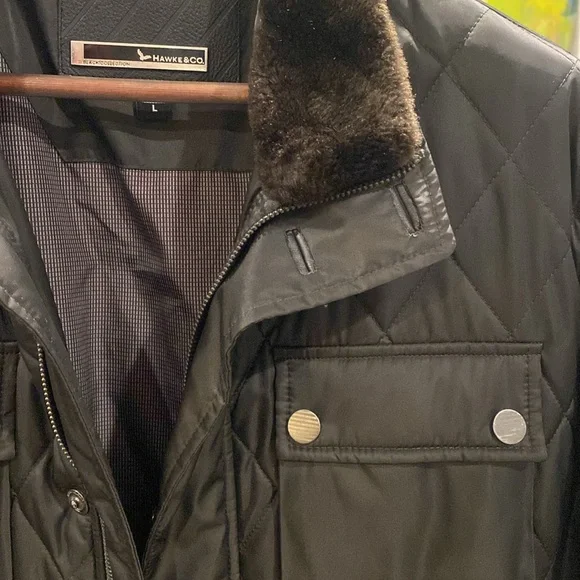 Men’s Hawke & Co Black Collection coat size large - Picture 2 of 12